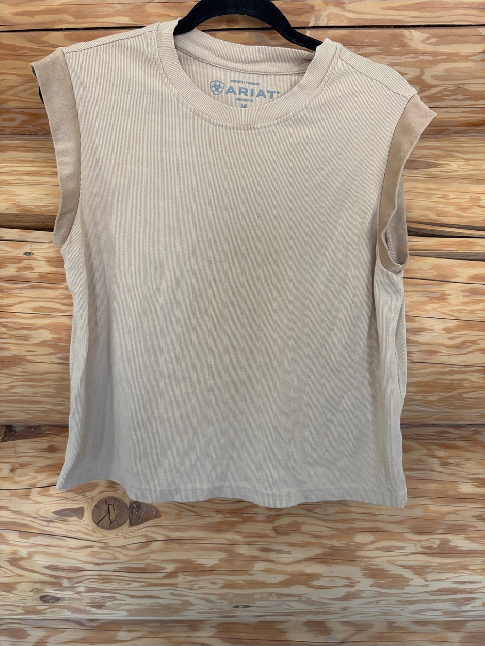 Ariat Women's Sleeveless Crewneck Tank Top in Light Beige